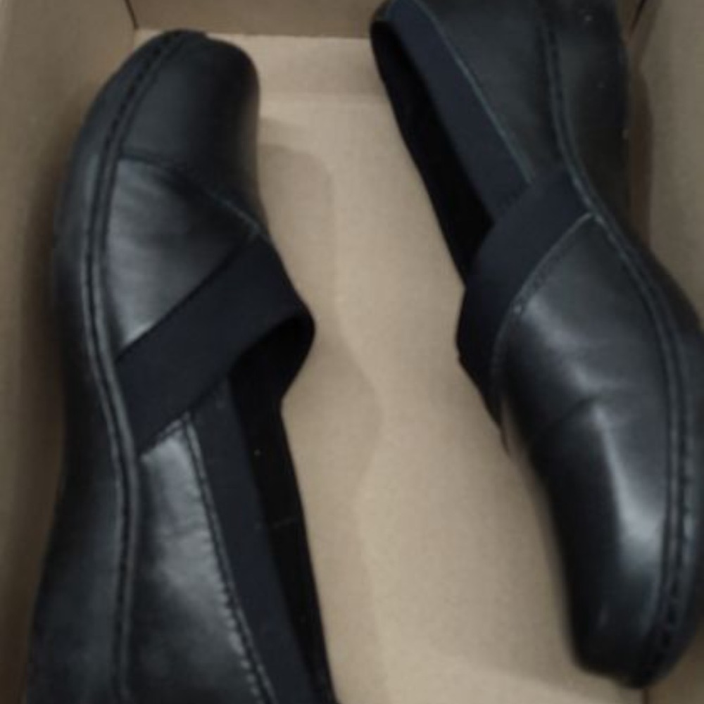 Clarks Black Flats Comfortable Loafers